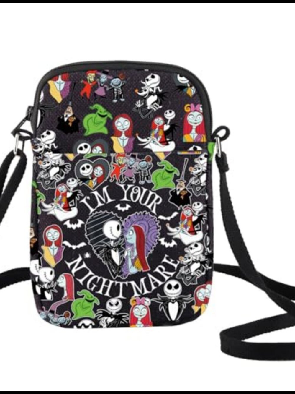 Cotton Canvas Crossbody Messenger Bag Adjustable Strap Zip Pockets